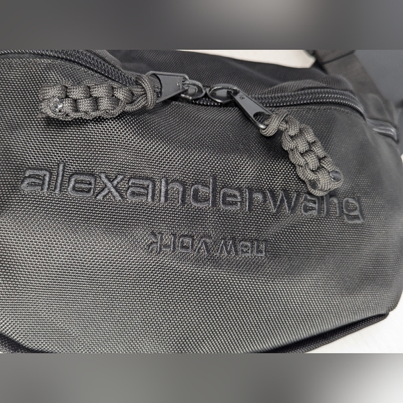 Alexander Wang medium Nylon Logo Printed Attica Gym Shoulder Bag Black - Picture 2 of 11